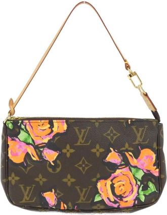 Louis Vuitton Brown Monogram Rose Coated Canvas Pochette Pouch (Pre-Owned)