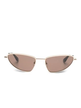 Alexander McQueen Eyewear Zonnebril met geometrisch montuur - Goud