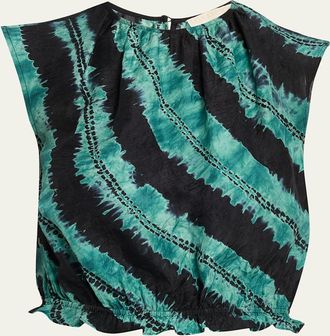Ulla Johnson Kaia Shibori Tie-Dye Top