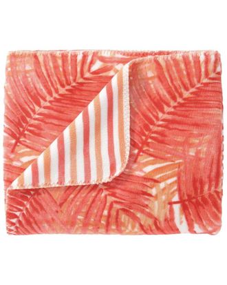 Tommy Bahama Hot Tropics Coco Flannel Reversible Throw Blanket