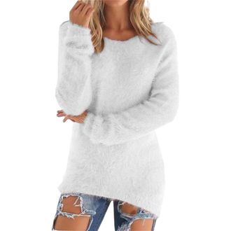 Generic Cashmere Jumpers For Women - Cowl Neck Jumpers For Women Soft Comfortable Wool Jumpers For Women Fashion Slim Long Sleeve Tops Women Chunky Knit Jumpe