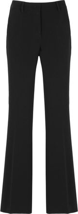Alberto Biani Black Flared Leg Minimalist Tailored Formal Pants