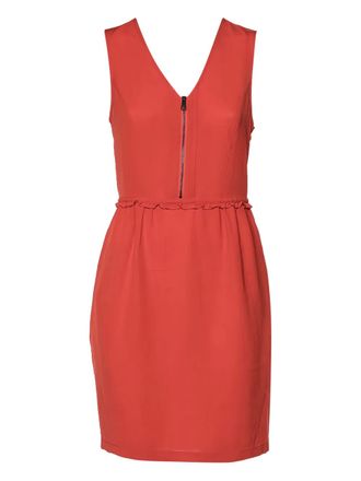 Burberry zip-front dress - women - Cotton/Polyester - S - Orange