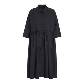 Bitte Kai Rand Shirt Dresses, female, Black, Size: S Black Paper Poplin Dress