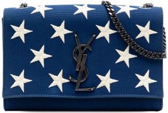 Saint Laurent Pre-owned Cross Body Bags, female, Blue, Size: ONE SIZE Pre-owned The Kate Crossbody Bag