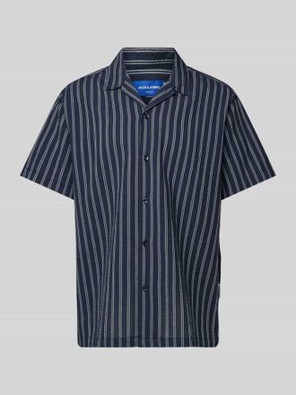 Jack & Jones Jack & Jones Freizeithemd mit Knopfleiste in Marine, Gr&ouml;&szlig;e L