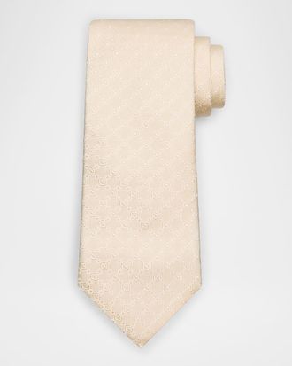 Brunello Cucinelli Mens Silk and Cotton Jacquard Tie