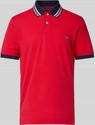 Christian Berg Regular Fit Poloshirt aus reiner Baumwolle in Rot, Größe XXL
