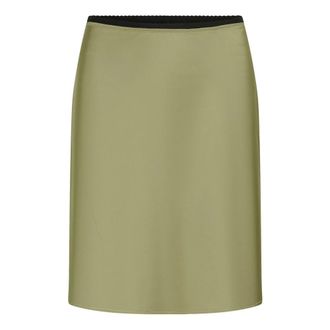 Kaffe Kalotte Rok - Dames - Rokken - Groen - Maat: M Poliester
