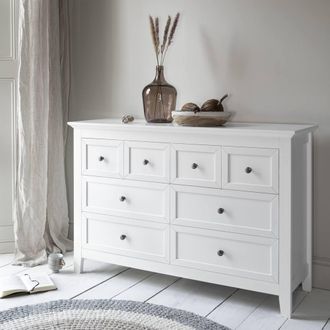 N&ouml;a & Nani Karlstad Chest of Drawers 8 Drawer in White