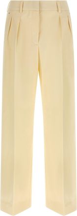 Moncler Beige Cotton Dress Womens Pants