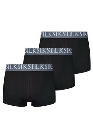 Siksilk Mens Black Pack of 3 Boxer Shorts XXL