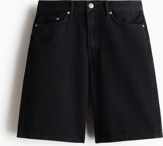 H&M Denimshorts in Relaxed Fit - Schwarz