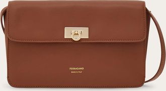 Ferragamo Women Flat Gancini minibag Brown