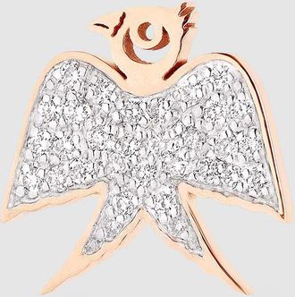 Ginette NY Boucle doreille Georgia Puce Diamants Or Rose (vendue à lunité)