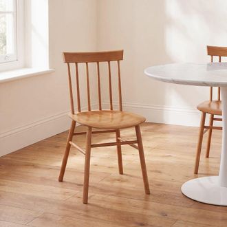 Maisons du monde Silla bistr&oacute; de barrotes de madera de caucho macizo