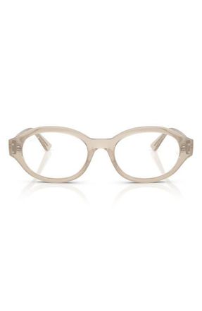 Ray-Ban 52mm Oval Optical Glasses in White at Nordstrom