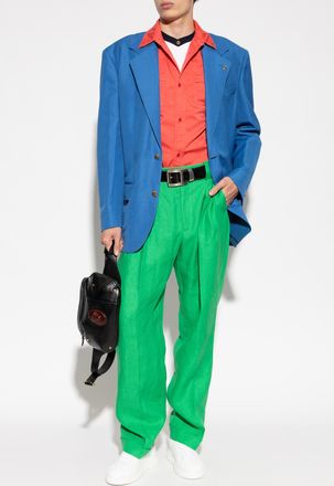 Versace Single-vent Blazer, Mens, Blue