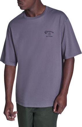 Converse Heritage Wordmark Relaxed T-Shirt in Darker Grey at Nordstrom, Size X-Small
