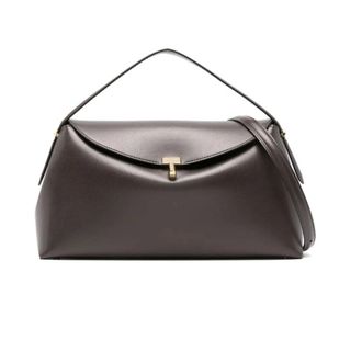 Toteme Bolso de mano T-Lock de piel - Bags - Mujer - Marr&oacute;n - ONE SIZE