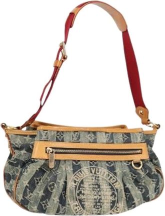 Louis Vuitton Pre-owned Shoulder Bags, female, Blue, Size: ONE SIZE Pre-owned Denim Shoulder Bag