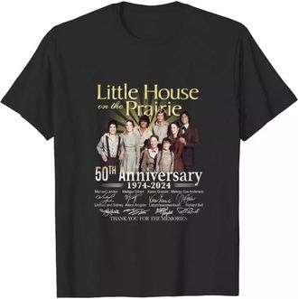 Miss Lilly 50th Anniversary 1974-2024 Little House on The Prairie T-Shirt for Men Black L