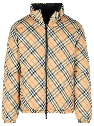 Burberry Reversible Beige Polyester Snowdon Down Jacke