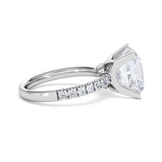 The Diamond Store Katerina 5.55ct Lab Diamond Princess Cut Engagement Ring in 18K White Gold G/VS1