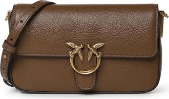 Pinko Crossbody Tas - Dames - Schoudertassen - Bruin - ONE Size - Katoen - Tassen