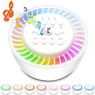 OEM 36 Sonidos Relajantes Y 8 Luces Nocturnas Ajustables - M&aacute;quina De Ruido Blanco Con Funci&oacute;n De Memoria - Temporizador De Apagado - Carga Usb-c - Apta P