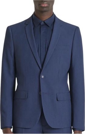 Antony Morato Slim Fit Blauw Jack Bonnie Stijl - Heren - Blazers - Blauw - L - Jassen