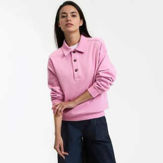 La Redoute Collections Sweater met polokraag, puur katoen