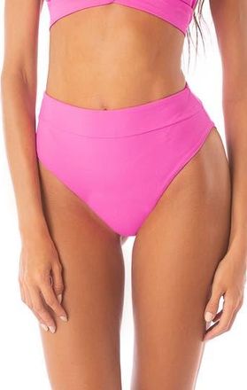 Maaji Suzy Q Reversible High Rise Bikini Bottoms in Pink at Nordstrom Rack, Size X-Small
