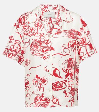 Asceno Pragua printed silk twill shirt