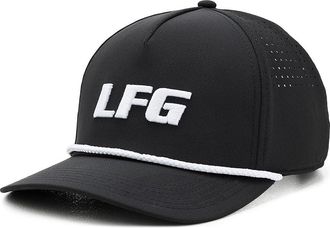 Black Clover LFG Panel Mid Rope Adjustable Hat Baseball Caps Black/White Rope, Polyester/Spandex