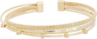 Meshmerise 18K Plated 0.05 Ct. Tw. Diamond Mesh Bangle