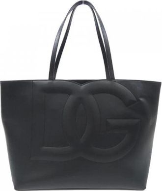 Dolce & Gabbana Pre-owned Tote Bags, male, Black, Size: ONE SIZE Pre-owned Calfskin Tote Bag
