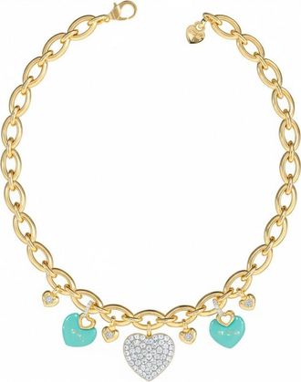 Guess Womens JUBN05203JWYGAQT-U Ladies Necklace - Gold Stainless Steel - One Size