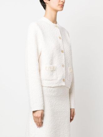 Lanvin Rd Nk LS geborduurde cardi