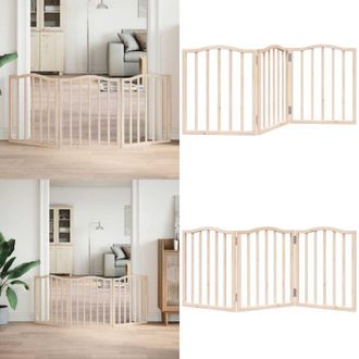 vidaXL Cancello per Cani Pieghevole 3 Pannelli 150 cm Legno di Pioppo - Cani - Cancelli per animali domestici