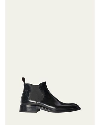 The Row Mens Gable Brushed Leather Chelsea Boots