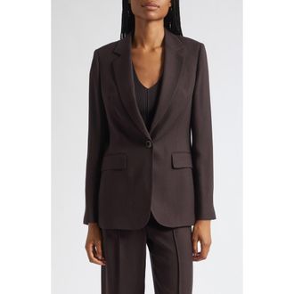 Reiss Jodie Single Button Blazer in Grape at Nordstrom, Size 14