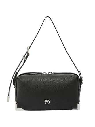 Pinko Compact Pebbled Sheepskin Shoulder Bag with Adjustable Strap