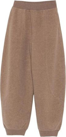 Max Mara Mxscesto Joggingbroek - Dames - Sweatpants - Beige - XS - Wol - Broeken