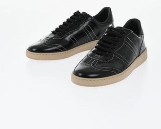 Ferragamo Low-top Leather Brogue Sneakers ACHILLE size 39