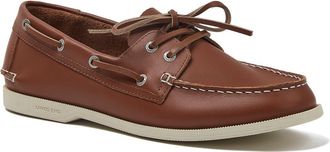 Lands End Comfort Leather Slip On Boat Shoes in Cashew at Nordstrom, Size 11.5