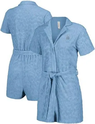 Lusso Womens Lusso Blue Los Angeles Dodgers Trixie Cheetah Romper at Nordstrom, Size Xx-Large