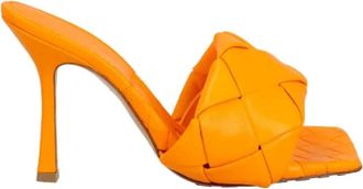 Bottega Veneta Leather sandals - Dames - Muiltjes - Oranje - 36 EU - Leer - Schoenen