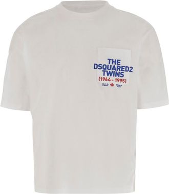 Dsquared2 White Graphic Crew Neck T-Shirt