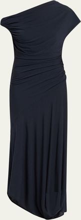 A.L.C. Halle Ruched Asymmetric Jersey Dress